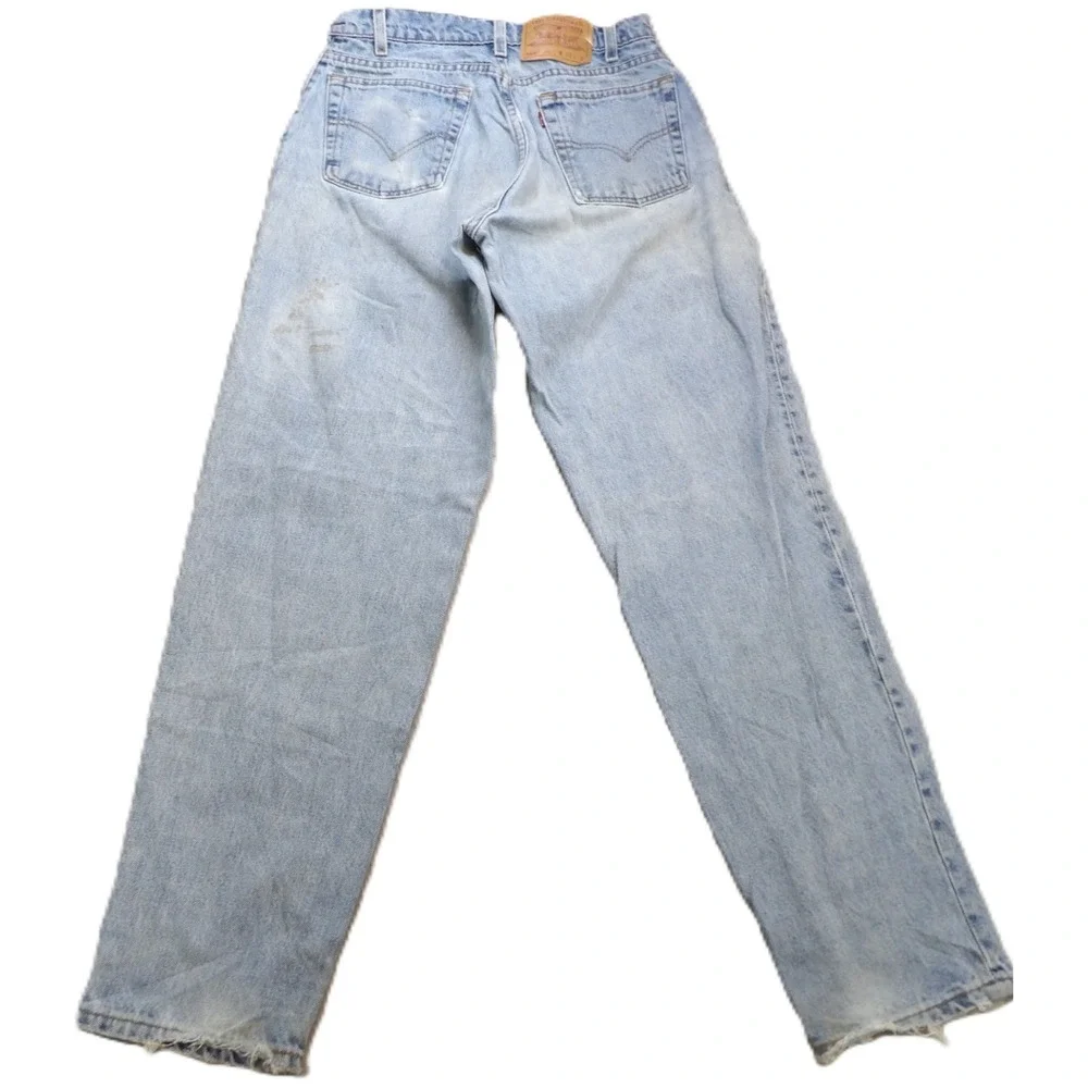 VTG Levis 560 Jeans Men 30x32 Made in USA Light Wash Loose Fit Tapered Blue 90s